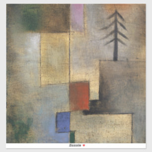 Small Bild of Fir Träd, 1922 av Paul Klee Klistermärken