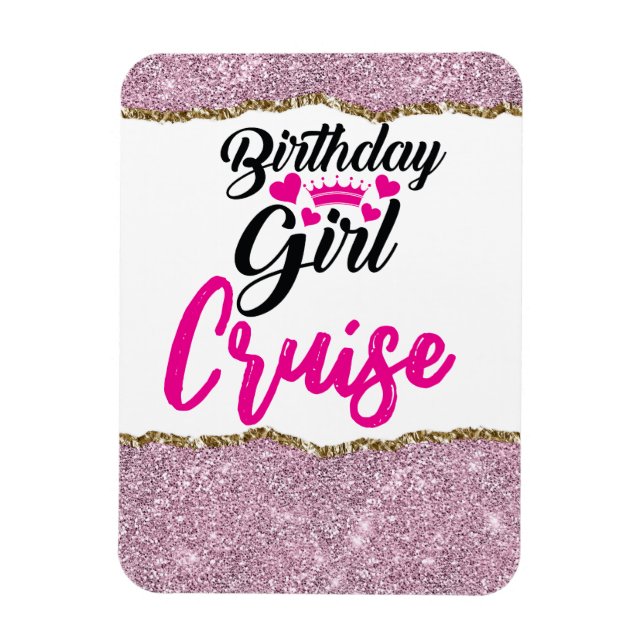 Small Birthday Girl Cruise Door Magnet (Vertikal)