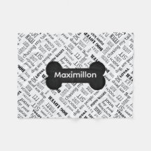 SMALL Black Bone med Namn på White