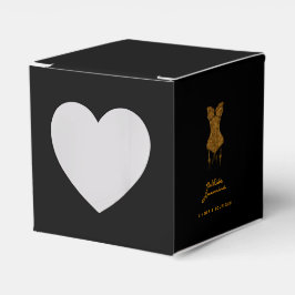 Small Black Guld Glitter Lingerie Boutique Presentaskar