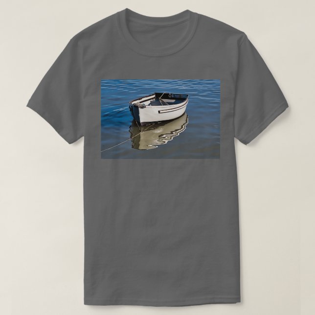 Small Blek Grått Skiff T Shirt (Design framsida)