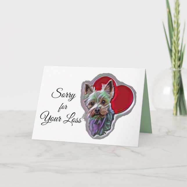 Small Blue Guld PopArt Yorkshire Yorkie Terrier Kort (Framsida)