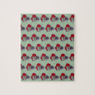Small Blue Guld PopArt Yorkshire Yorkie Terrier Pussel