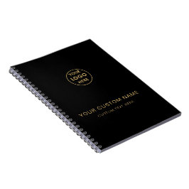 Small Business Add Your Logotyp Music Office Black Anteckningsbok