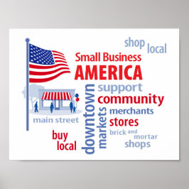 Small Business America, köp Local, köp Local Poster