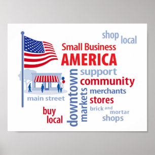 Small Business America, köp Local, köp Local Poster
