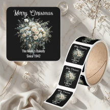 Small Business Bakery Merry Christmas Calligraphy