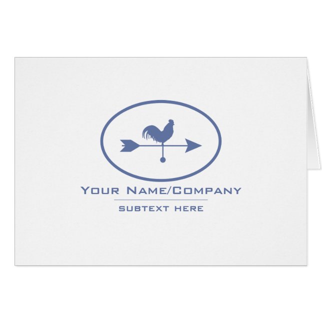Small Business Blue Weathervane Hälsningskort (Framsidan Horizontal)