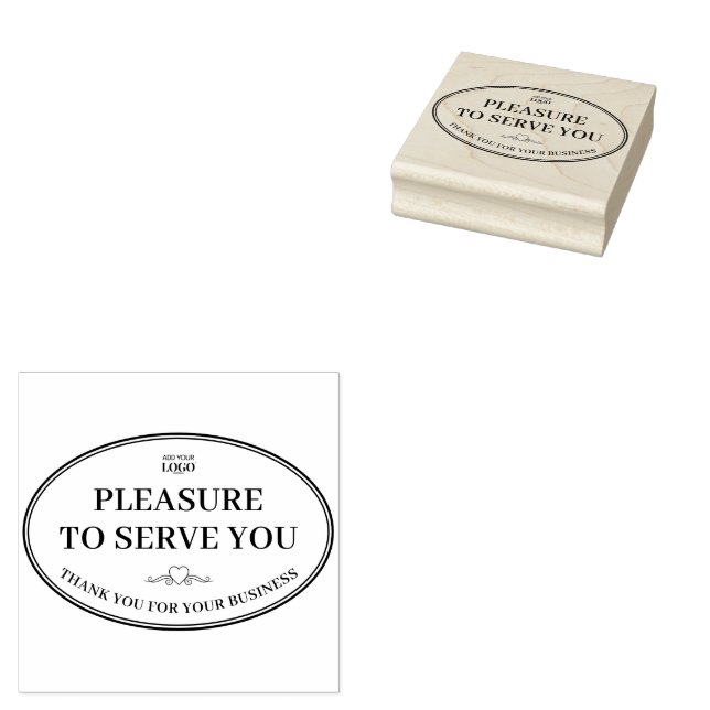 Small Business Custom Logo Oval Branding Stämpel (Stämplad)