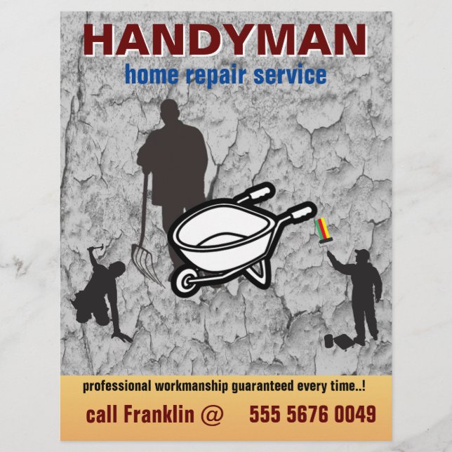 Small Business Home Repair Handyman Service Flyer (Framsida)