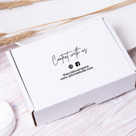 Small Business Instagram Facebook Följ oss Självfärgande Stämpel