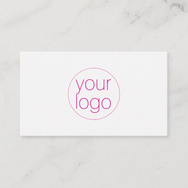 Small Business Logo Thank You QR Card Blush Visitkort (Framsida)
