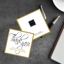 Small Business Logotyp Company Namn Tack Anteckningskort