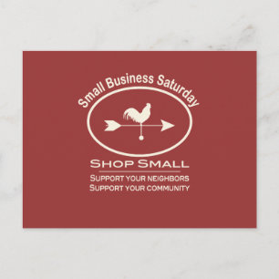 Small Business lördag Ivory Weathervane Vykort