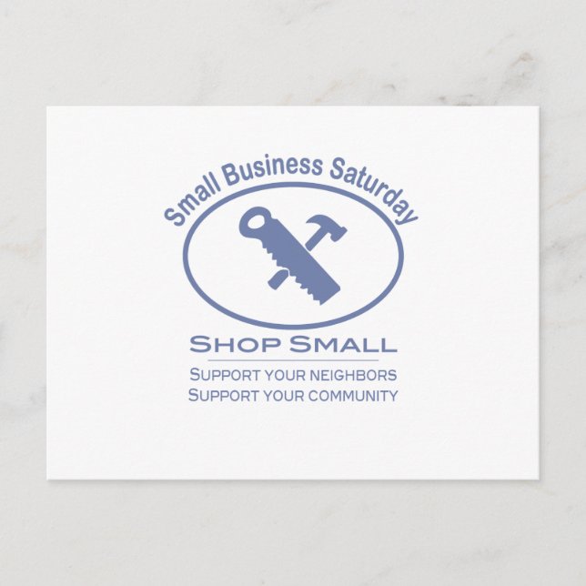 Small Business lördag - maskinvarubaserad Vykort (Framsida)