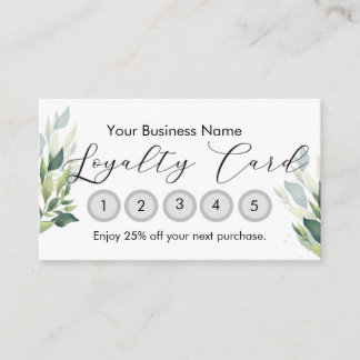 Small Business Loyalty Card Customizable Visitkort