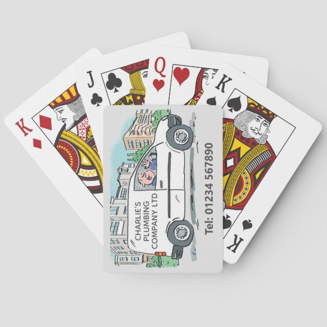 Small Business med Namn på Company Van Casinokort (Baksidan)