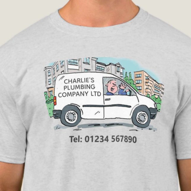 Small Business med Namn på Company Van T Shirt (Skapare uppladdad)