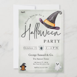 Small Business Minimalist Halloween Office Party Inbjudningar