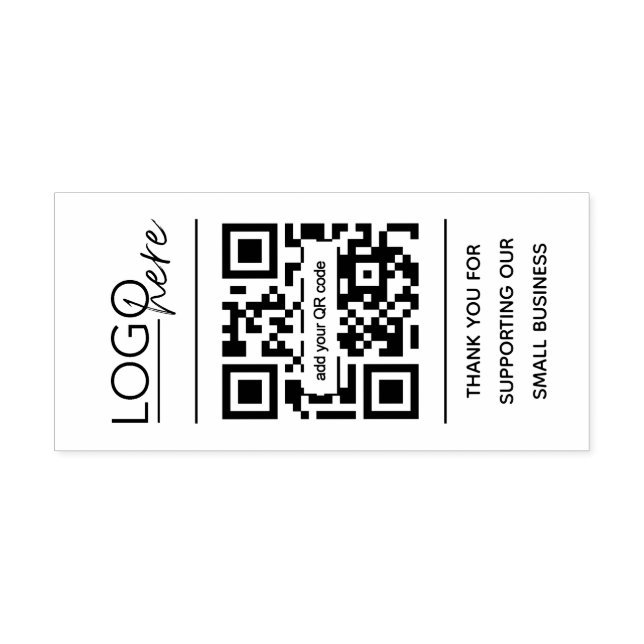 Small Business QR Code Thank You Stämpel (Tryck)