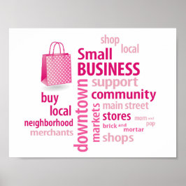 Small Business, Shop Local, Buy Local Poster