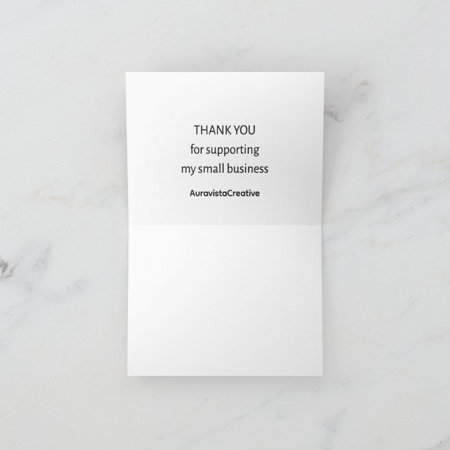 Small Business Thank You Card | Minimal | Personal Tack Kort (Inuti)