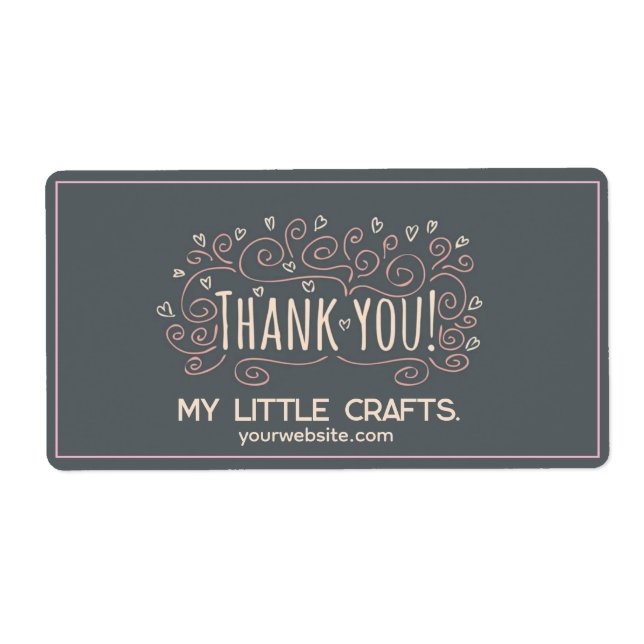 Small business thank you script typography fraktsedel (Framsidan)
