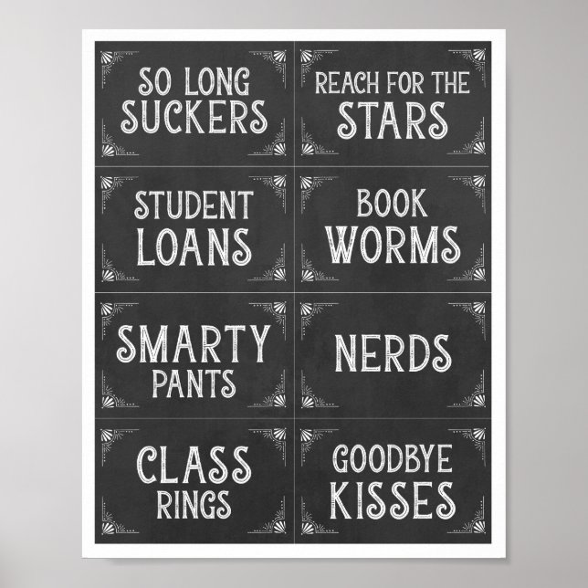 Small Chalkboard Studenten Candy Pub Signs Poster (Framsidan)