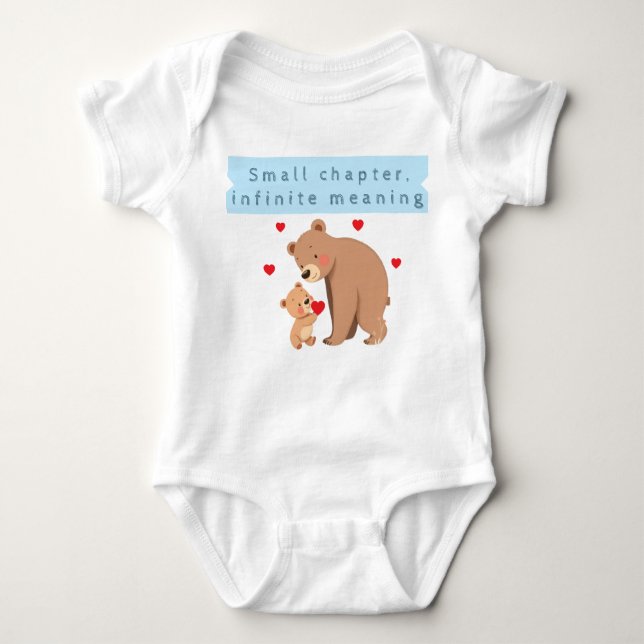 Small chapter, infinite meaning baby clothes t shirt (Framsida)