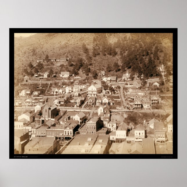 Small City of Deadwood SD 1887 Poster (Framsidan)