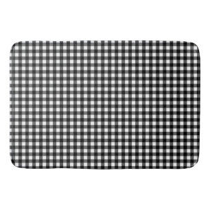 Small Classic Gingham Check Play Mönster Black Badrumsmatta