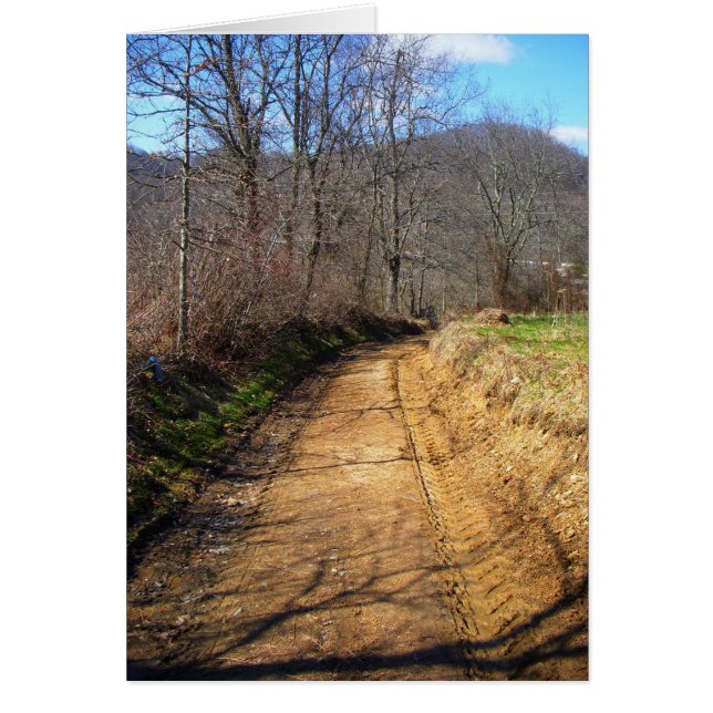 Small Dirt Land Road Hälsningskort (Framsidan)