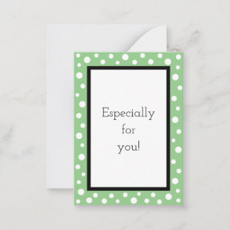 Small Dot Gift Note-kort_Vår-Grönt Anteckningskort