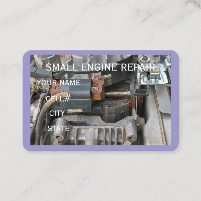 Small Engine Repair Business Card Visitkort (Framsida)