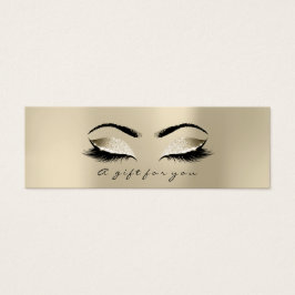 Small Gift Certificate Glitter Lash Champaigne Litet Visitkort