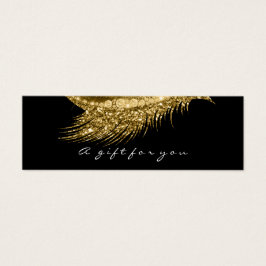 Small Gift Certificate Glitter Lash Guld Confetti Litet Visitkort
