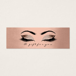Small Gift Certificate Ro Guld Glam Lash Makeup Litet Visitkort