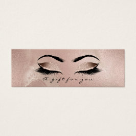 Small Gift Certificate Ro Guld Lash Makeup Litet Visitkort