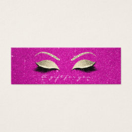 Small Gift Certificate Shock rosa Glitte Lash Make Litet Visitkort