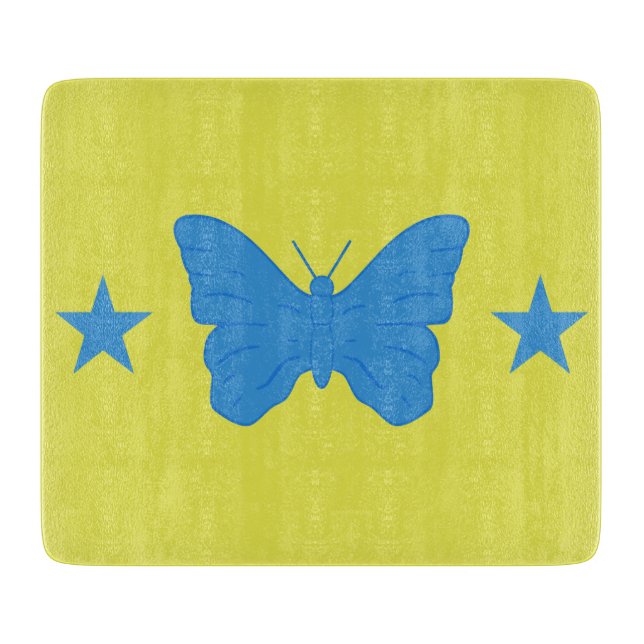 Small glass cutting board with flag of Bady Bassit (Framsidan)