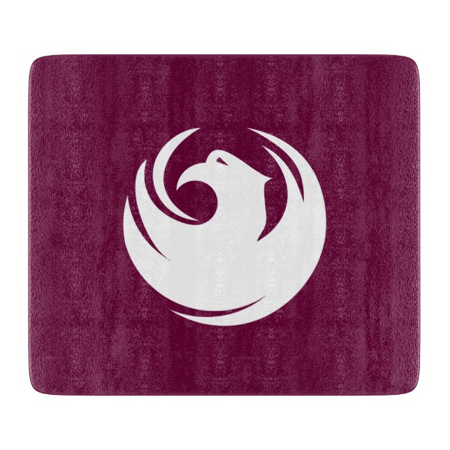 Small glass cutting board with flag of Phoenix, US (Framsidan)