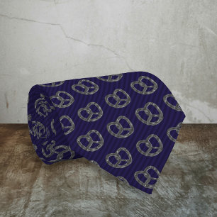 Small Grått Pretzel på Mörk Rand Formellt Slips