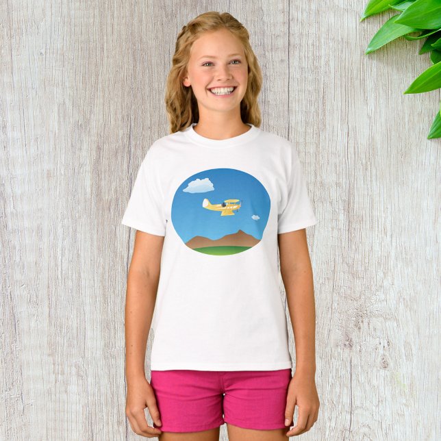 Small Gult Flygplan T-Shirt (Skapare uppladdad)