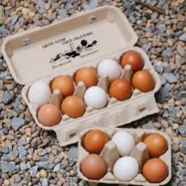 Small Homestead Farm Egg Carton Food Label v2 Stämpel