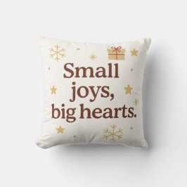 Small Joys, Big Hearts – Minimalist Holiday Throw  Kudde