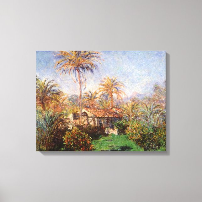 Small Land Farm in Bordighera av Claude Monet Canvastryck (Framsida)