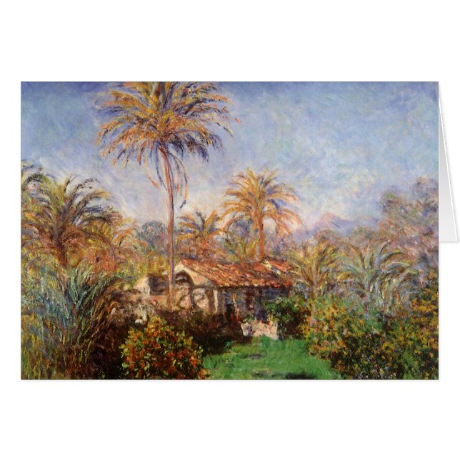 Small Land Farm in Bordighera av Claude Monet Hälsningskort (Framsidan Horizontal)
