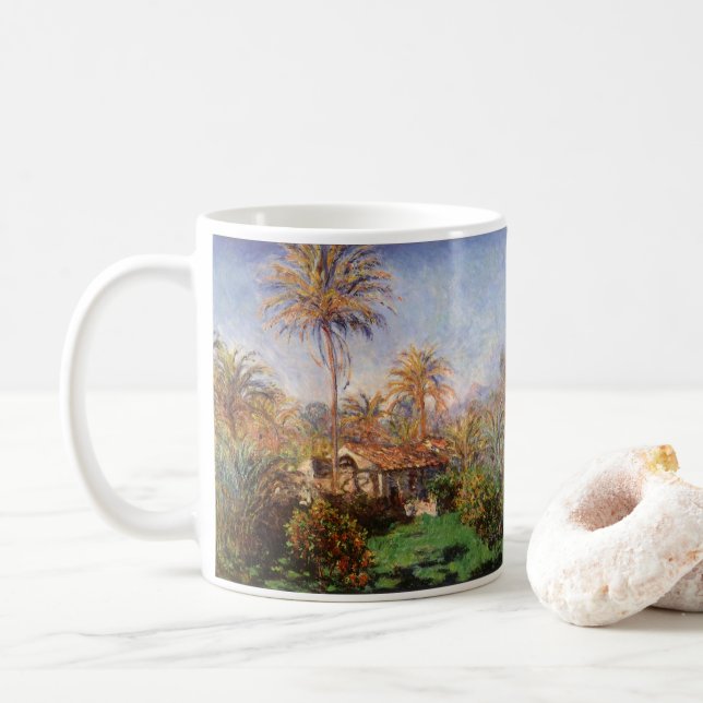 Small Land Farm in Bordighera av Claude Monet Kaffemugg (Med munk)