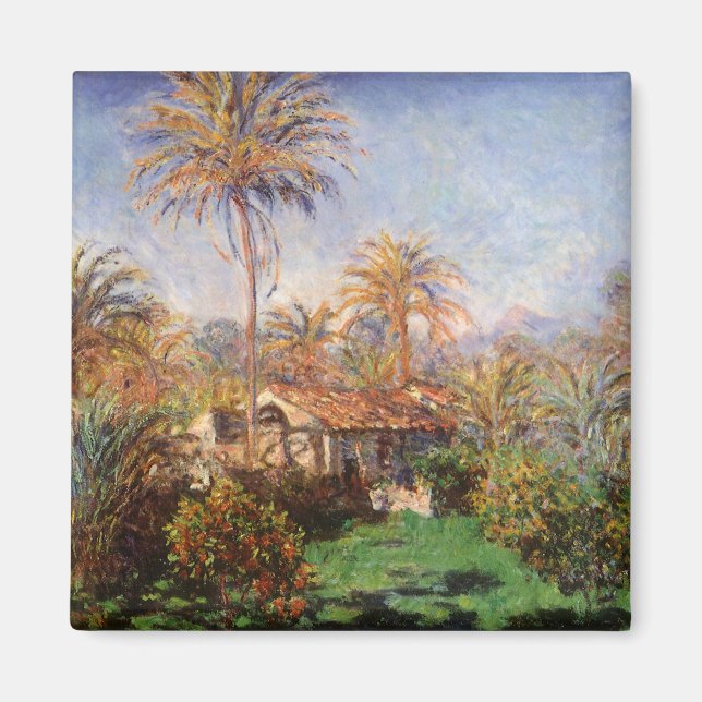 Small Land Farm in Bordighera av Claude Monet Magnet (Framsidan)