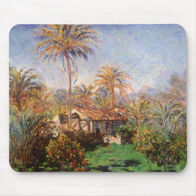 Small Land Farm in Bordighera av Claude Monet Musmatta (Framsidan)